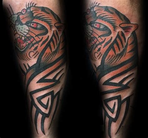 Below, we are going to mention tiger tattoo designs and ideas. 40 Tribal Tiger Tattoo Designs For Men - Big Cat Ink Ideas