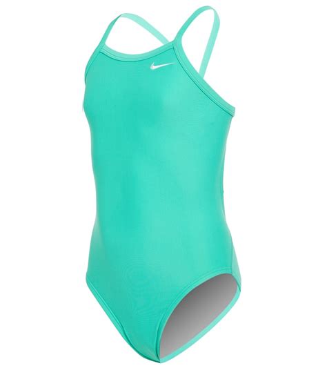 Nike Girls Solid Racerback One Piece Swimsuit At Free