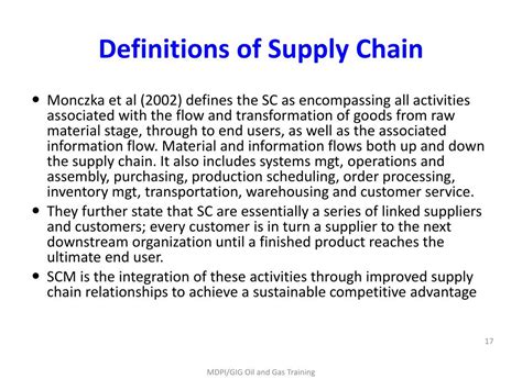 Ppt Supply Chain Management The Oil And Gas Value Chain Powerpoint