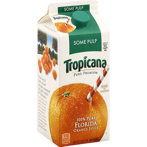 Tropicana Pure Premium 100 Juice Orange Some Pulp Homestyle 59 Fl Oz