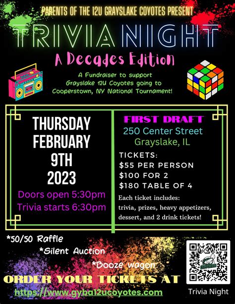 Feb 9 Trivia Night Fundraiser Grayslake Il Patch
