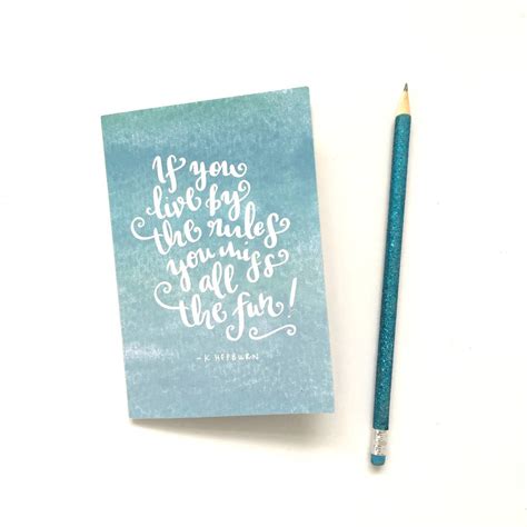 Inspirational Quote Modern Calligraphy Set Of Notebooks By Jen Roffe