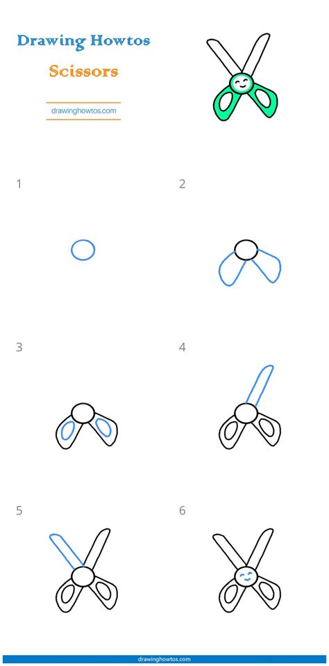 How To Draw Scissors Step By Step Easy Drawing Guides