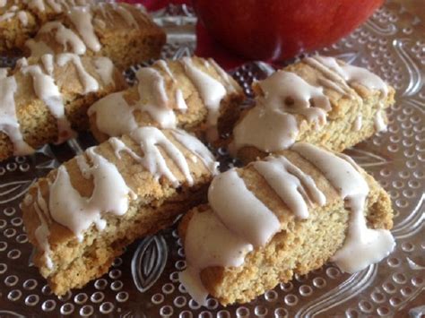If you wanted you could add some white sprinkles on the inside to make it even more snowy but i liked the subtle bubbles in the sugar. CARAMEL APPLE MANDEL BROT (mini-biscotti) with CARAMEL GLAZE * with sugar or sugar-free ...