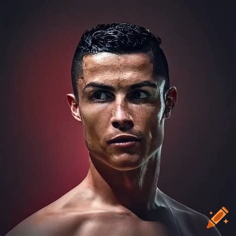 Cristiano Ronaldo Posing During A Soccer Match On Craiyon