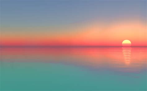 3840x2400 Calm Sunset Ocean Digital Art 5k 4k Hd 4k Wallpapers Images
