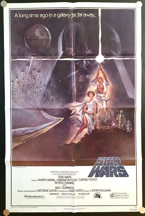 Star Wars 1977 Style A Original Movie Poster One Sheet 27x41 C8 C9