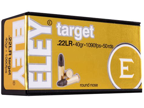Eley Target 22lr Ammo 40 Grain Round Nose Box Of 50