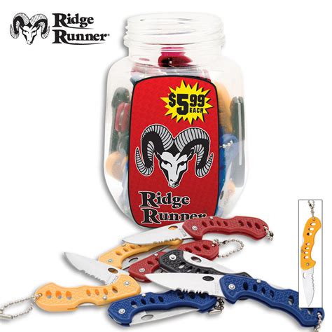 Ridge Runner Jar Of Pocket Knives 36 Knives In Counter Display Jar Knives