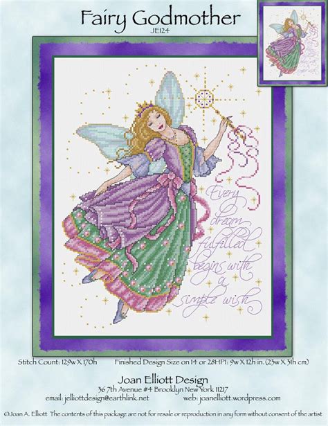 Fairy Godmother Joan Elliott Cross Stitch Pattern Stitchery X Press