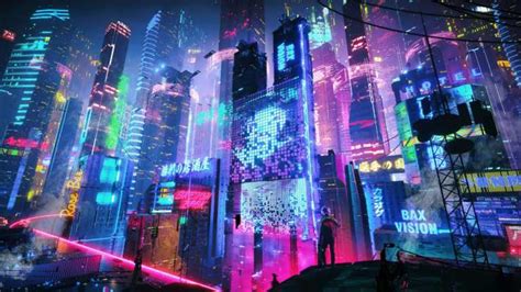 29 Awesome Neon City Wallpapers Hd Backgrounds For Pc