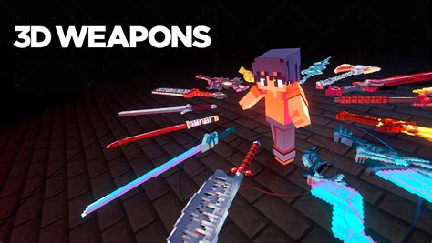 Nongkos 3d Weapons Texture Pack Para Minecraft 1192 1162 1152