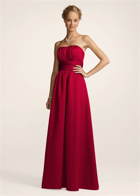 Davids Bridal Satin Strapless Ball Gown With Sweetheart Neckline Ultimate Bridesmaid