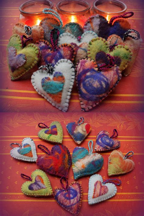 Felted Heart With Lavender Felt Heart Felt Creative