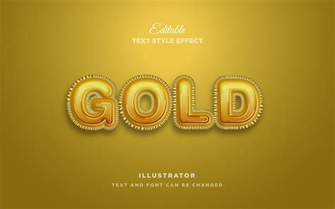 Premium Vector Gold Text Style Effect
