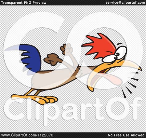 Cartoon Of A Rooster Screaming A Wake Up Call Royalty Free Vector