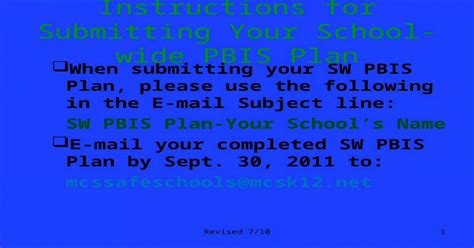 Ppt Instructions For Submitting Your School Wide Pbis Plan Dokumentips