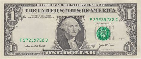 One Dollar Bill Transparent