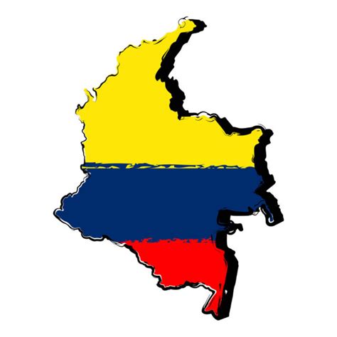 Mapa Y Bandera De Colombia Ilustracion Del Vector Ilustracion De Images