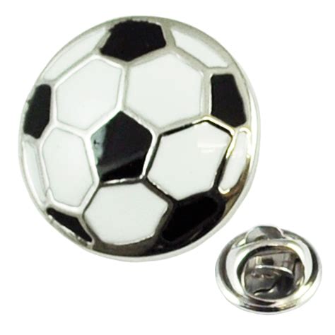 Black And White Football Lapel Pin Badge From Ties Planet Uk