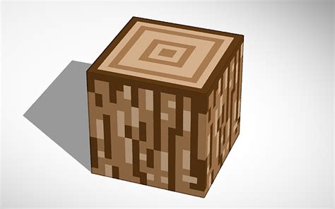 3d Design Minecraft Oak Log Tinkercad
