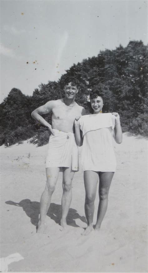 Original 1940s Naughty Couple At The Beach Snapshot Photo Etsy