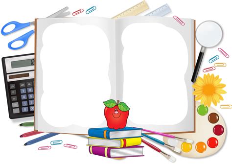 Download Student School Supplies Clip Art School Vector Background