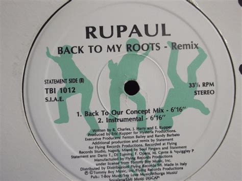 Rupaul Back To My Roots Remix 3 Tracks Importado Italy Mercadolibre