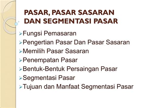Dengan melakukan segmentasi pasar dan memahami karakteristik segmen, kita bisa memperoleh banyak manfaat untuk bisnis. pasar, pasar sasaran dan segmentasi pasar