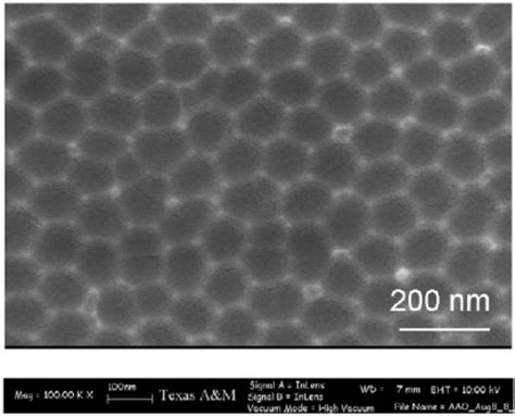 Sem Image Of Al Substrate After The Aao Was Stripped Off After The