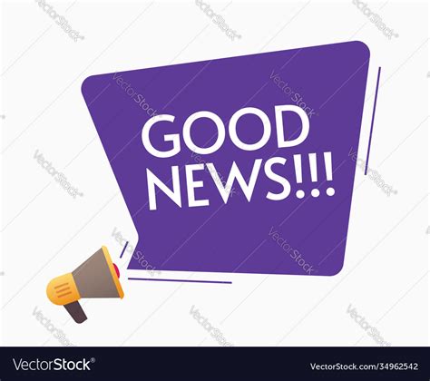Good News Announcement Message From Megaphone Vector Image
