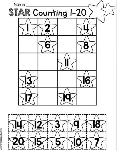 Order Numbers 1 20 Worksheet Easy No Prep Activity For Kindergar Kindergarten Math Counting