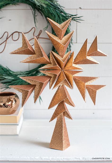 Glitter Paper Star Tree Topper Unique Tree Toppers Christmas Tree