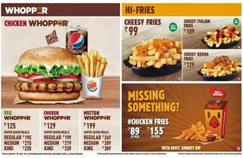 Discover our menu and order delivery or pick up from a burger king near you. Burger King, VR Punjab, Kharar Road, Chandigarh- EazyDiner