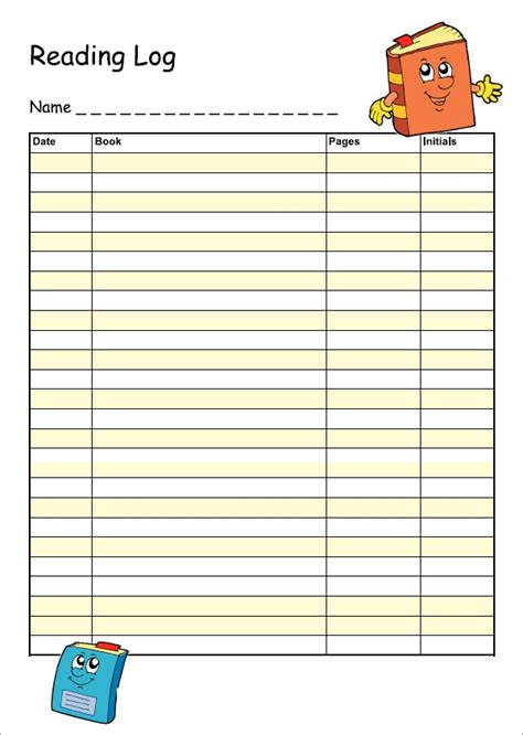 Each log sheet is designed to be used for different log sheet purposes. Printable Reading Logs With Parent Signature - best photos ...