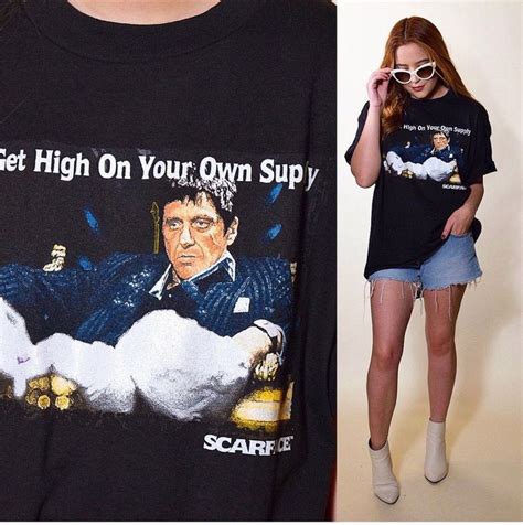 Dont Get High On Your Own Supply Classic Scarface Tee Authentic Vintage Original Tag Made In