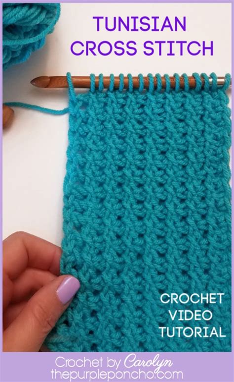 Eternal spring infinity scarf by kim guzman is a beautiful and simple spring scarf. How To Crochet Tunisian Cross Stitch - The Purple Poncho