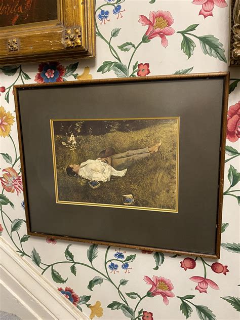 Vintage Andrew Wyeth “the Berry Picker” Art Print Framed And Matted For