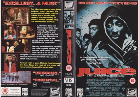 Juice 1992 On Cbsfox United Kingdom Vhs Videotape
