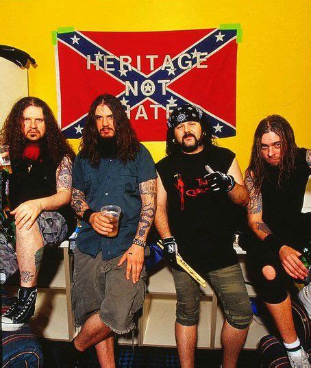 Pantera Band With Flag In The Background