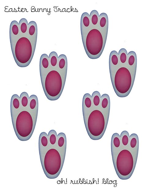 No outrunning the giant bunny girl feet. Printable Easter Bunny Tracks :: DIY Easter Bunny Trails ...