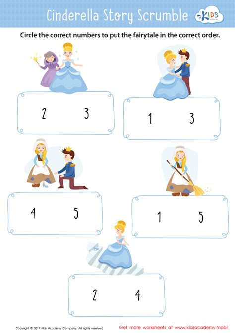 Cinderella Story Sequencing Worksheet Free Printable Pdf For Kids