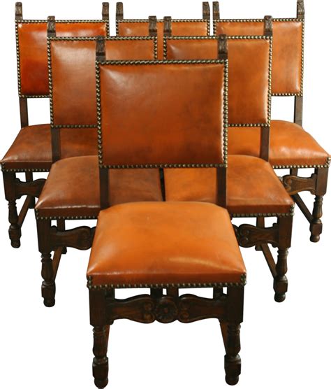 Your design sensibility is at the core of our expansive collection of modern dining & side chairs. SPANISH MISSION STYLE OAK DINING CHAIRS, LEATHER, CARVED ...