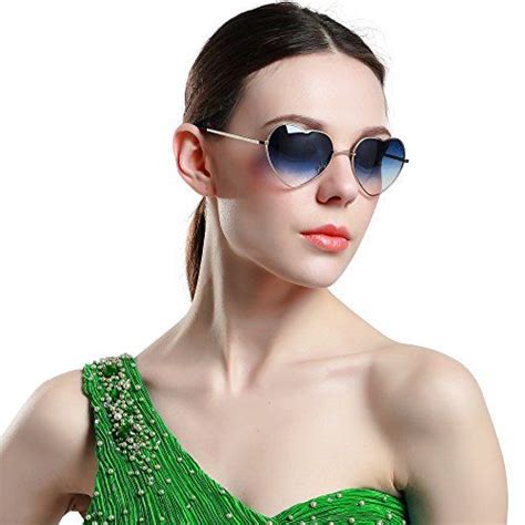 liansan fashion metal full frame women oversized cute love heart shape sunglasses eyewear fq014