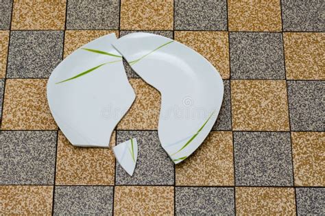 Broken Plate On Floor Stock Photo Image Of Failure 158287000