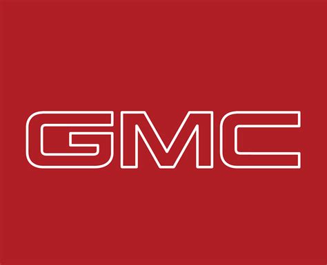 Gmc Marca Logo Coche Símbolo Nombre Blanco Diseño Estados Unidos