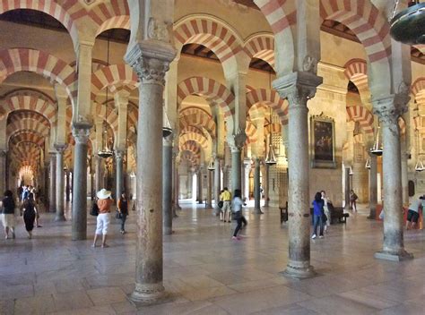 Stone Columns Hypostyle Hall Of The Mosque Of Córdoba Mezquita Spain