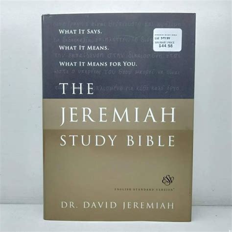 The Jeremiah Study Bible Esv Hardcoverblack Leather By Dr David