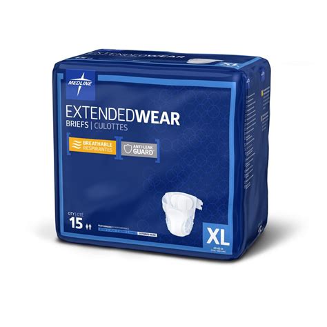 MedLine Extended Wear High-Capacity Adult Incontinence Briefs - Medline ...