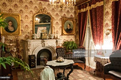 News Photo Victorian Parlor Or Living Room Decorated With